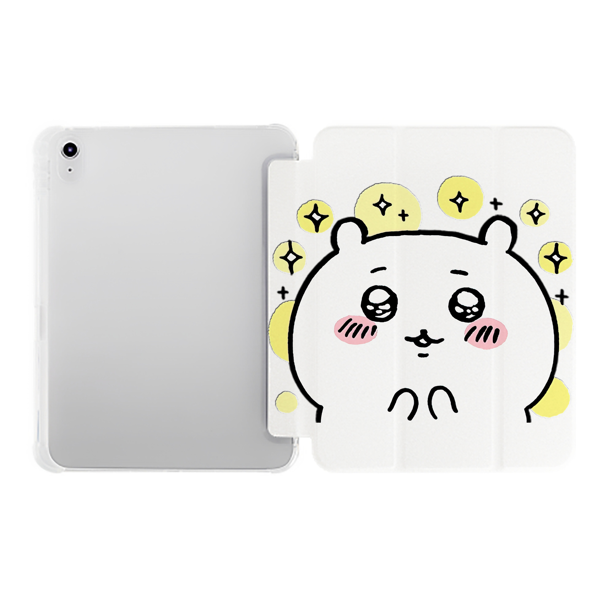 （画像用） ちいかわ ちいかわ Chii-kawa chiikawa IPad ケース ペン収納付き 三つ折りスタンド PUレザー×シリコン 対応機種9.5/10.5/10.9インチ